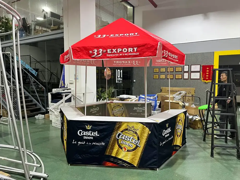 Sampling Kiosk Custom Kiosk Tent with Counter | 300kg Load Sampling Booth