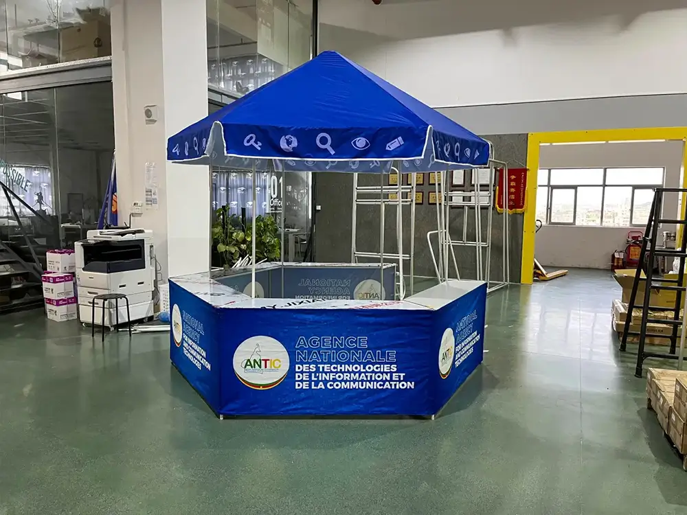 Sampling Kiosk Custom Kiosk Tent with Counter | 300kg Load Sampling Booth