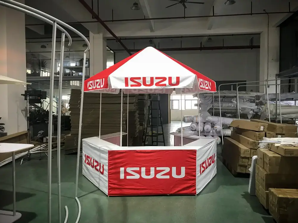 Sampling Kiosk Custom Kiosk Tent with Counter | 300kg Load Sampling Booth