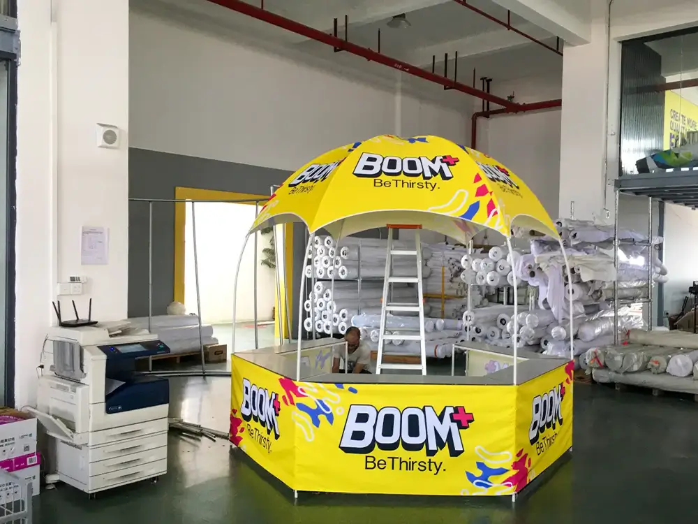 Sampling Kiosk Custom Kiosk Tent with Counter | 300kg Load Sampling Booth