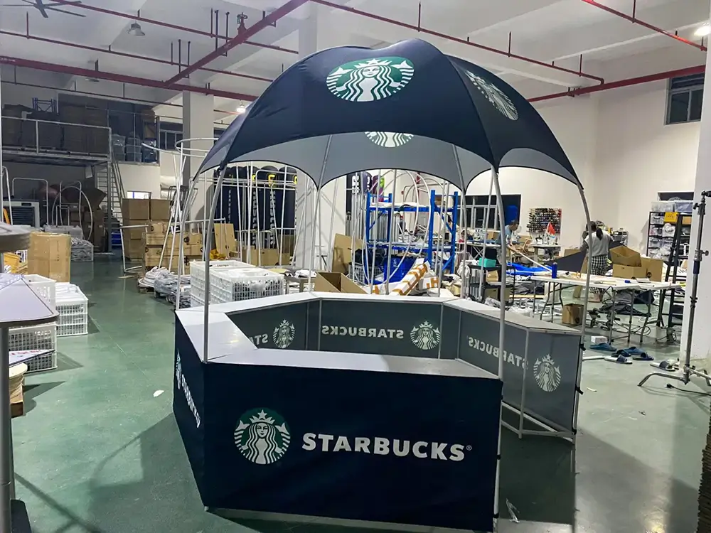 Sampling Kiosk Custom Kiosk Tent with Counter | 300kg Load Sampling Booth