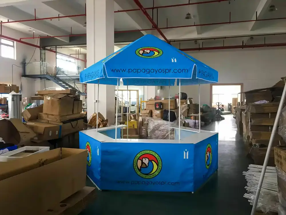 Sampling Kiosk Custom Kiosk Tent with Counter | 300kg Load Sampling Booth