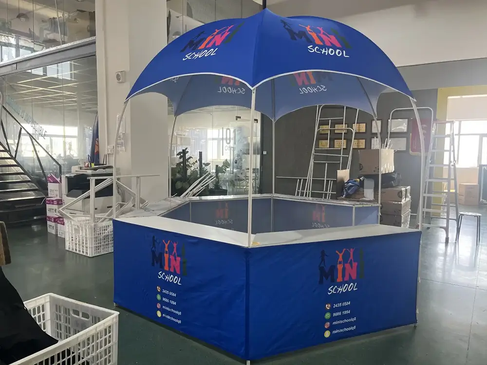 Sampling Kiosk Custom Kiosk Tent with Counter | 300kg Load Sampling Booth