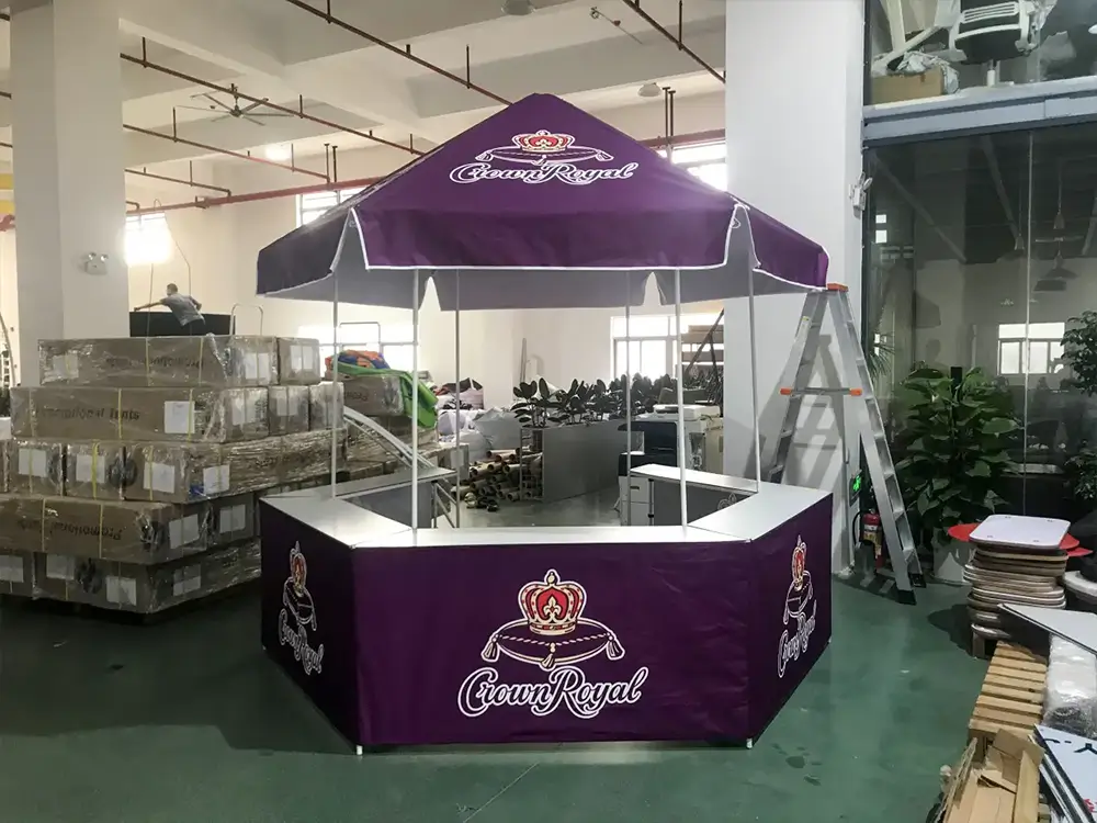 Sampling Kiosk Custom Kiosk Tent with Counter | 300kg Load Sampling Booth