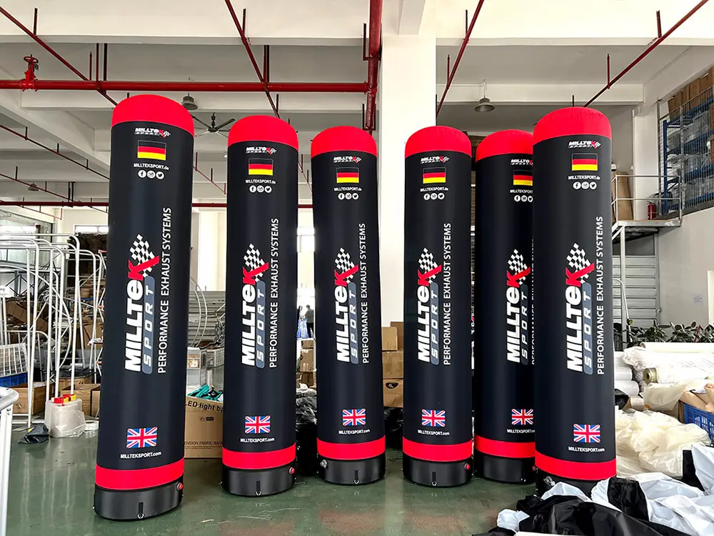 Segmented Inflatable Tube Custom Inflatable Tube | Printed Column Pillar